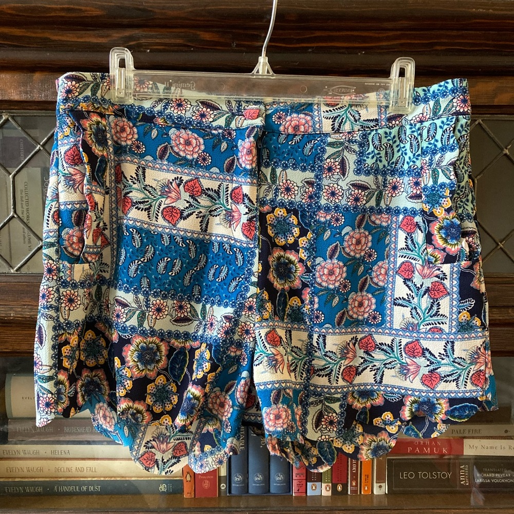 Francesca’s Patchwork Scallop-edged Shorts